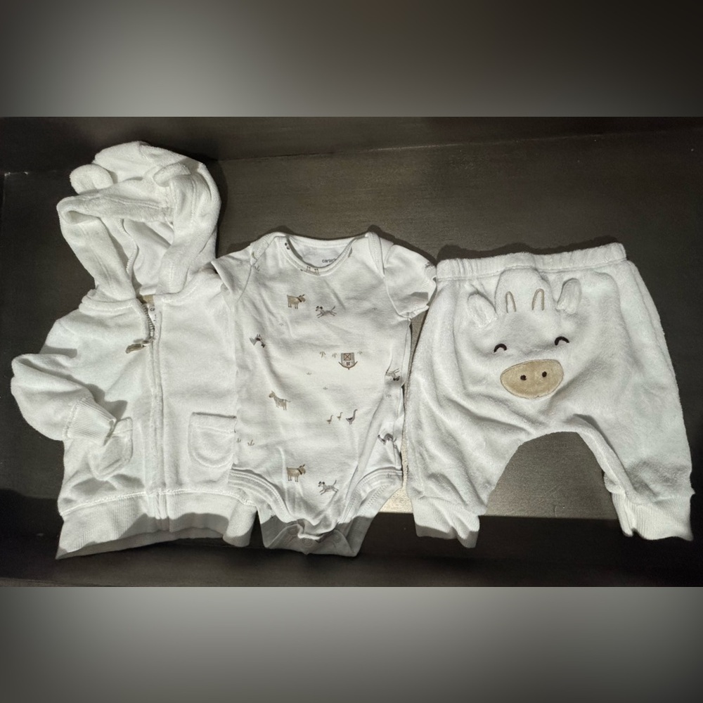 Carters Farmstead Cow 3-Piece Set